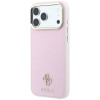 Guess Saffiano Small 4G & Classic Logo MagSafe vāciņš Apple iPhone 18 Pro / 17 Pro, rozā