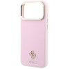 Guess Saffiano Small 4G & Classic Logo MagSafe vāciņš Apple iPhone 18 Pro / 17 Pro, rozā