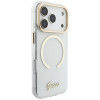 Guess IML Script Metal MagSafe vāciņš Apple iPhone 18 Pro Max / 17 Pro Max, caurspīdīgs