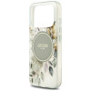 Guess IML Flower & Tonal Circle MagSafe vāciņš Apple iPhone 18 Pro / 17 Pro, zaļš
