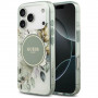 Guess IML Flower & Tonal Circle MagSafe vāciņš Apple iPhone 18 Pro Max / 17 Pro Max, zaļš