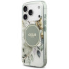 Guess IML Flower & Tonal Circle MagSafe vāciņš Apple iPhone 18 Pro Max / 17 Pro Max, zaļš