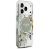 Guess IML Flower & Tonal Circle MagSafe vāciņš Apple iPhone 18 Pro Max / 17 Pro Max, zaļš