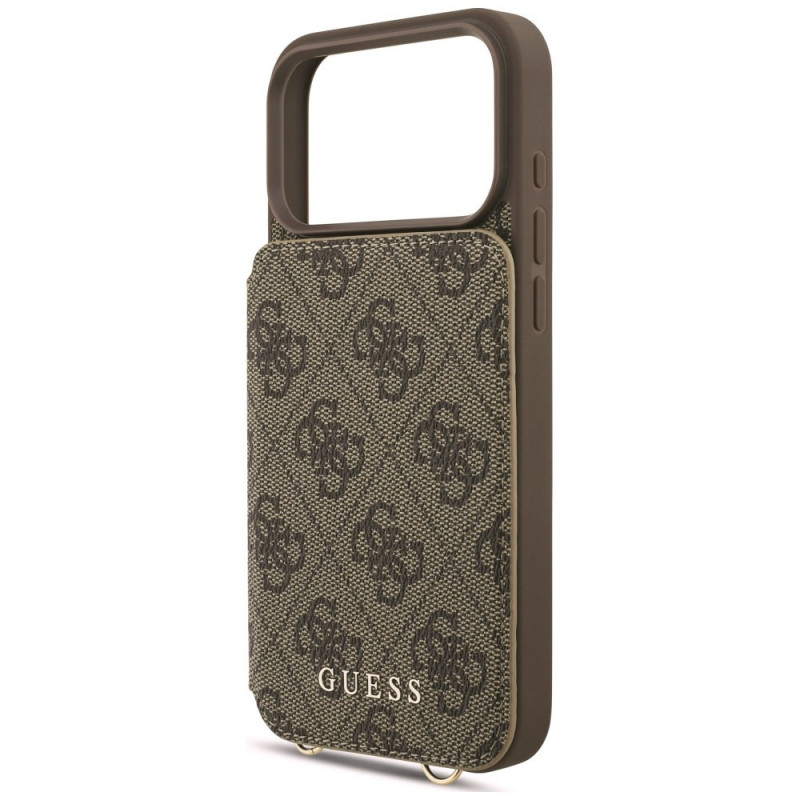 Guess 4G Cardslots & Magnetic Closure Crossbody vāciņš Apple iPhone 18 Pro / 17 Pro, brūns