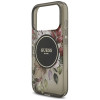 Guess IML Flowers Pearl Strap MagSafe vāciņš Apple iPhone 18 Pro / 17 Pro, melns