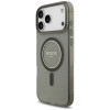 Guess IML Glitter Pearl Strap MagSafe apvalks Apple iPhone 18 Pro Max / 17 Pro Max, melns