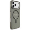 Guess IML Glitter Pearl Strap MagSafe apvalks Apple iPhone 18 Pro Max / 17 Pro Max, melns