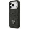 Guess 4G Double Card Triangle vāciņš ar divām kartēm Apple iPhone 18 Pro / 17 Pro, melns