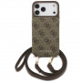 Guess 4G Cardslots & Magnetic Closure Crossbody vāciņš ar šķērssiksnu Apple iPhone 18 Pro Max / 17 Pro Max, brūns