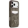 Guess 4G Double Card Triangle apvalks Apple iPhone 18 Pro Max / 17 Pro Max, brūns