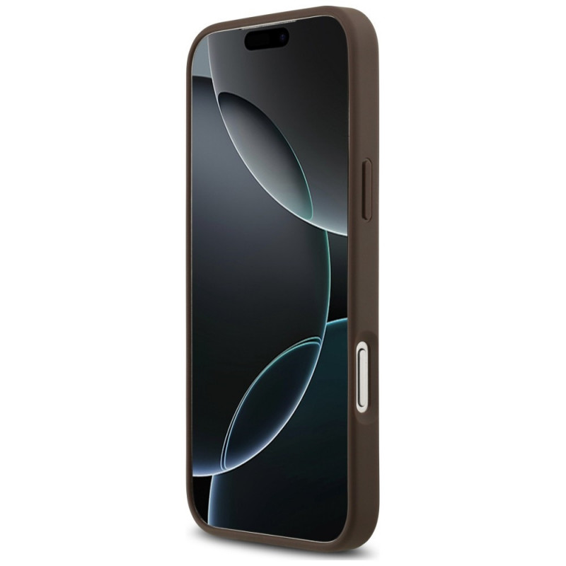 Guess 4G Double Card Triangle apvalks Apple iPhone 18 Pro Max / 17 Pro Max, brūns
