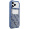 Guess 4G Double Card Triangle vāciņš Apple iPhone 18 Pro Max / 17 Pro Max, zils
