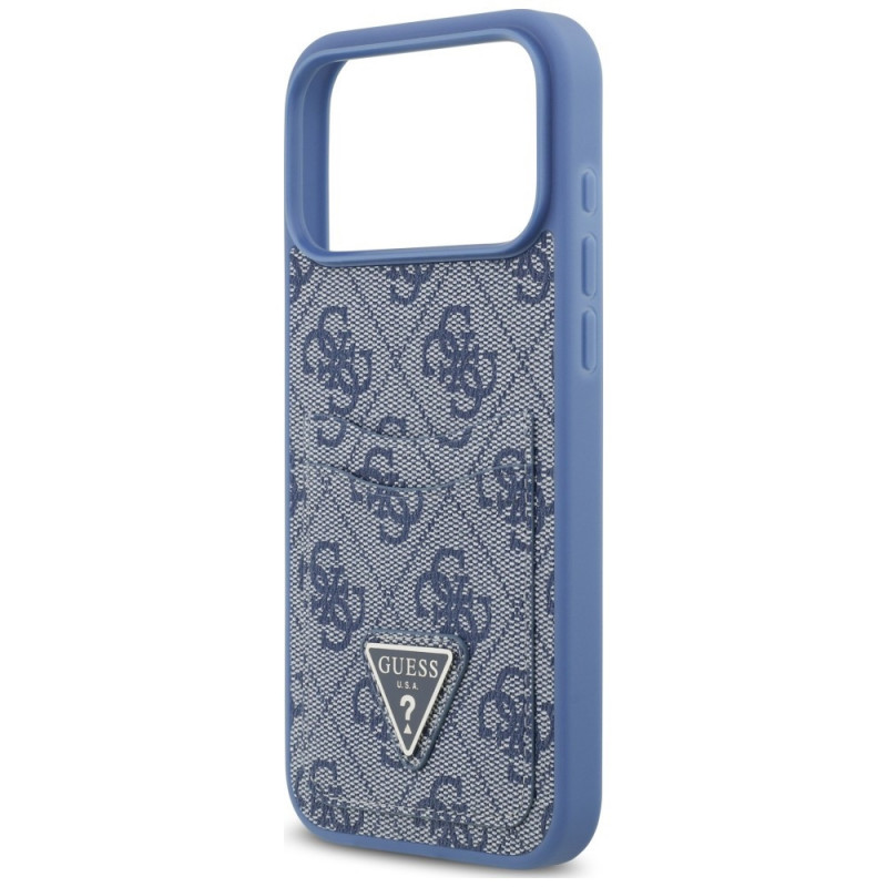 Guess 4G Double Card Triangle vāciņš Apple iPhone 18 Pro Max / 17 Pro Max, zils