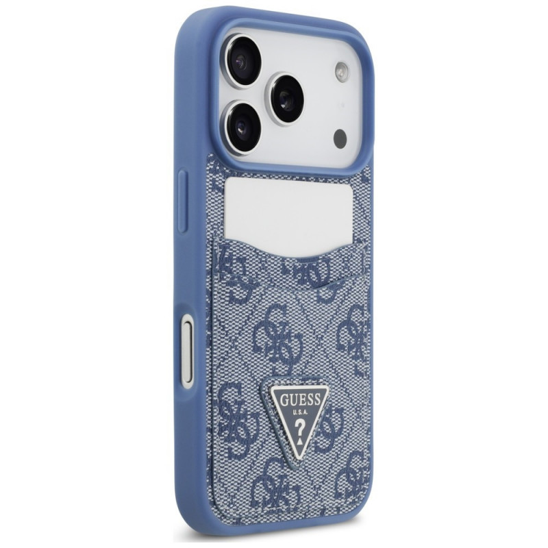 Guess 4G Double Card Triangle vāciņš Apple iPhone 18 Pro / 17 Pro, zils
