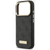 Guess 4G Logo Plate MagSafe vāciņš Apple iPhone 18 Pro Max / 17 Pro Max, melns