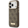 Guess 4G Logo Plate MagSafe apvalks Apple iPhone 18 Pro / 17 Pro, brūns