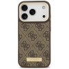 Guess 4G Logo Plate MagSafe apvalks Apple iPhone 18 Pro / 17 Pro, brūns