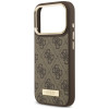 Guess 4G Logo Plate MagSafe apvalks Apple iPhone 18 Pro / 17 Pro, brūns