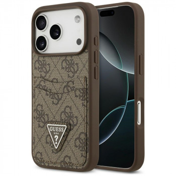 Guess 4G Double Card Triangle vāciņš Apple iPhone 18 Pro / 17 Pro, brūns