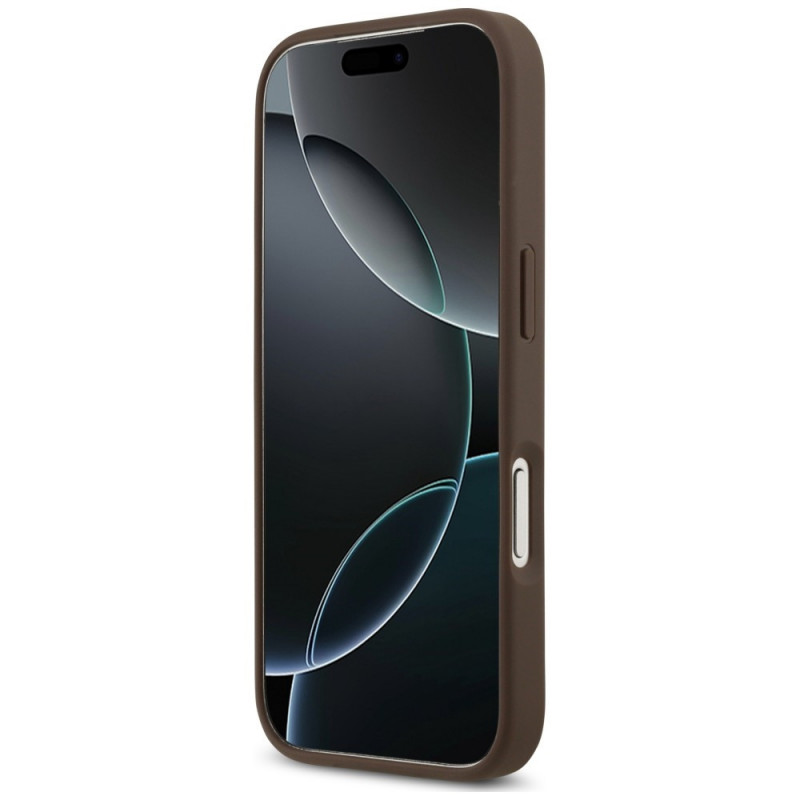 Guess 4G Double Card Triangle vāciņš Apple iPhone 18 Pro / 17 Pro, brūns