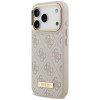 Guess 4G Logo Plate MagSafe apvalks Apple iPhone 18 Pro / 17 Pro, rozā