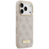 Guess 4G Logo Plate MagSafe apvalks Apple iPhone 18 Pro / 17 Pro, rozā