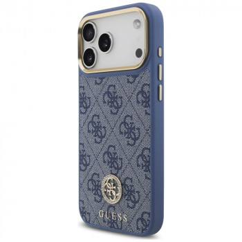 Guess 4G Strass Logo MagSafe vāciņš Apple iPhone 18 Pro Max / 17 Pro Max, zils