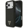 Guess Croco Triangle Logo MagSafe apvalks Apple iPhone 18 Pro / 17 Pro, melns