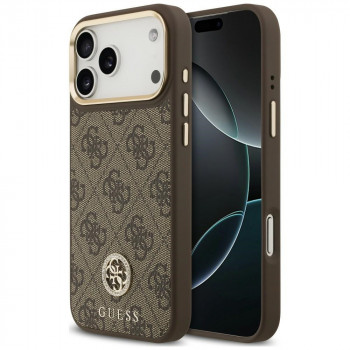 Guess 4G Strass Logo MagSafe apvalks Apple iPhone 18 Pro Max / 17 Pro Max, brūns