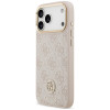 Guess 4G Strass Logo MagSafe apvalks Apple iPhone 18 Pro Max / 17 Pro Max, rozā