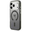Guess IML Gradient Triangle Logo MagSafe vāciņš Apple iPhone 18 Pro Max / 17 Pro Max, melns