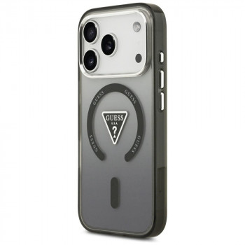 Guess IML Gradient Triangle Logo MagSafe vāciņš Apple iPhone 18 Pro Max / 17 Pro Max, melns