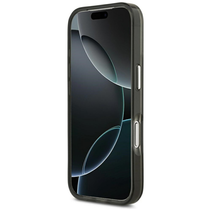 Guess IML Gradient Triangle Logo MagSafe vāciņš Apple iPhone 18 Pro Max / 17 Pro Max, melns