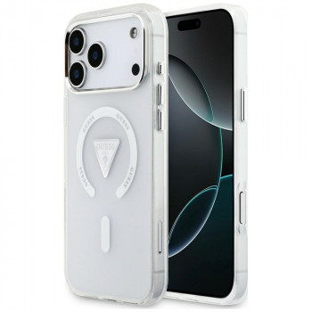 Guess IML Gradient Triangle Logo MagSafe vāciņš Apple iPhone 18 Pro Max / 17 Pro Max, caurspīdīgs