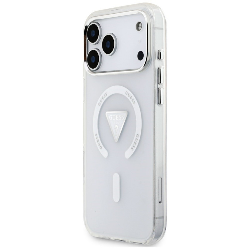 Guess IML Gradient Triangle Logo MagSafe vāciņš Apple iPhone 18 Pro Max / 17 Pro Max, caurspīdīgs