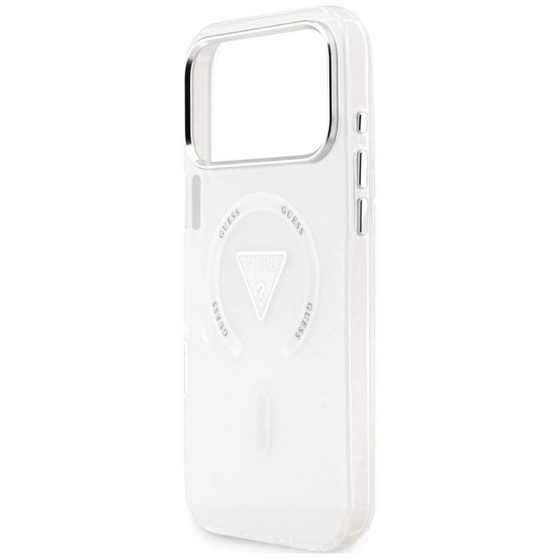 Guess IML Gradient Triangle Logo MagSafe vāciņš Apple iPhone 18 Pro Max / 17 Pro Max, caurspīdīgs