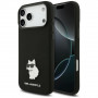 Karl Lagerfeld Silicone Choupette Metal Pin vāciņš Apple iPhone 18 Pro Max / 17 Pro Max, melns