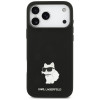 Karl Lagerfeld Silicone Choupette Metal Pin vāciņš Apple iPhone 18 Pro Max / 17 Pro Max, melns