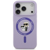 Karl Lagerfeld silikona Karl&Choupette Ring MagSafe vāciņš Apple iPhone 18 Pro / 17 Pro, purpura