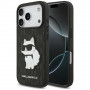 Karl Lagerfeld Saffiano Mono Patch Choupette vāciņš Apple iPhone 18 Pro / 17 Pro, melns