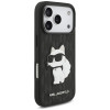 Karl Lagerfeld Saffiano Mono Patch Choupette vāciņš Apple iPhone 18 Pro / 17 Pro, melns