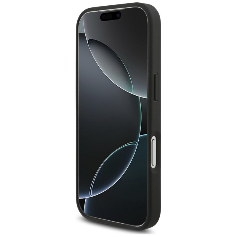 Karl Lagerfeld Saffiano Mono Patch Choupette vāciņš Apple iPhone 18 Pro / 17 Pro, melns