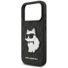 Karl Lagerfeld Saffiano Mono Patch Choupette vāciņš Apple iPhone 18 Pro / 17 Pro, melns