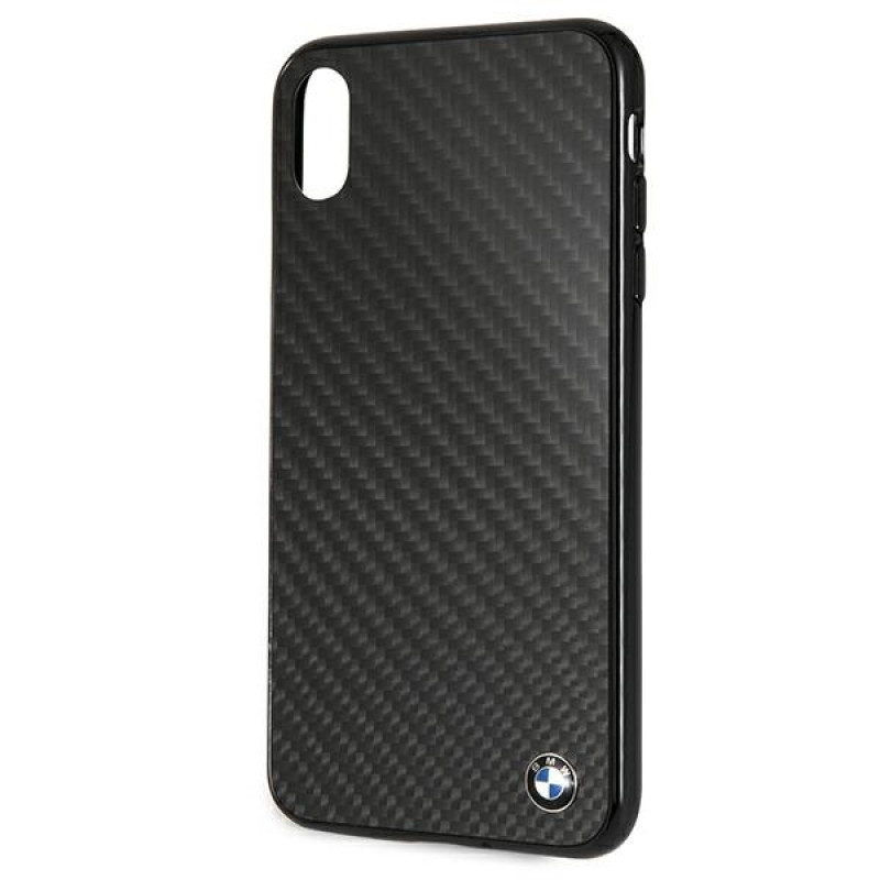 BMW BMHCI65MBC Signature Carbon cietais maciņš Apple iPhone XS Max, melns