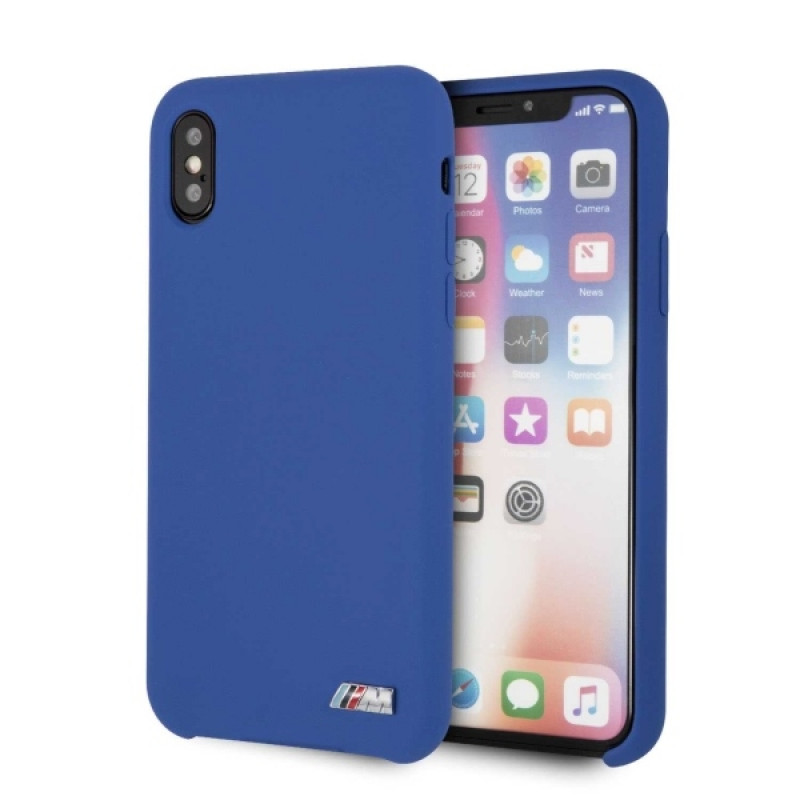 BMW BMHCPXMSILNA Silicone M Collection cietais maciņš Apple iPhone X / XS, Navy