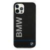 BMW BMHCP12MPCUBBK Signature uzdrukāts logotips cietais futrālis Apple iPhone 12 / 12 Pro, melns