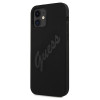 Guess GUHCP12SLSVSBK Script Vintage cietais maciņš Apple iPhone 12 mini 5.4 collas, melns/melns