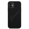 Guess GUHCP12SLSVSBK Script Vintage cietais maciņš Apple iPhone 12 mini 5.4 collas, melns/melns