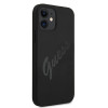 Guess GUHCP12SLSVSBK Script Vintage cietais maciņš Apple iPhone 12 mini 5.4 collas, melns/melns