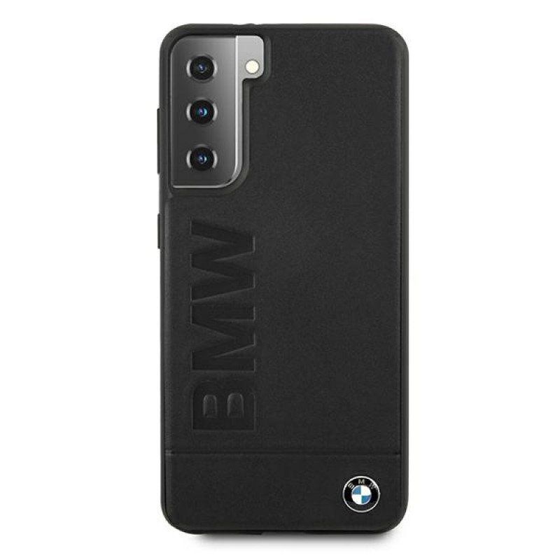 BMW BMHCS21MSLLBK Signature Logo Imprint cietais futrālis Samsung Galaxy S21+, melns